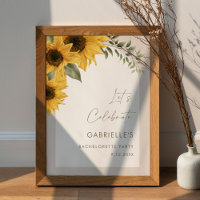 SUTTON Sunflower Bachelorette Party Bienvenue 18x2