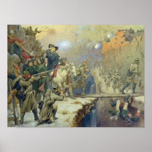 Poster Suvorov croisant le pont du diable en 1799, 1880