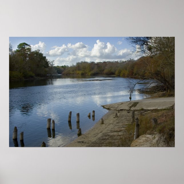 Poster Suwannee River, ancienne rampe de bateau Wannee Pr (Devant)