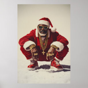 Poster Swag Père Noël Une prise moderne sur l'icône de la