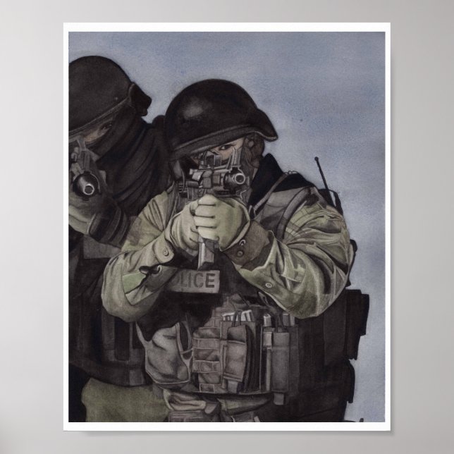 Poster SWAT Team Art Print adapté à l'encadrement de Mira (Devant)