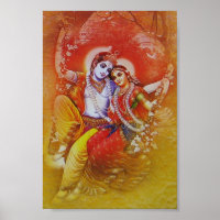 Poster Swating Radha Krishna
