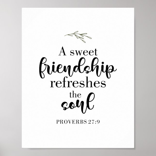 Poster Sweendship Bible Verse Citation Lettrée à la main (Devant)