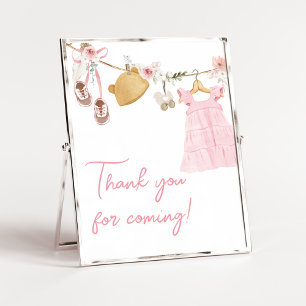 Poster Sweet Baby Girl Boho Vêtements Carte de remercieme