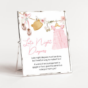 Poster Sweet Baby Girl Boho Vêtements tard la nuit Diapeu