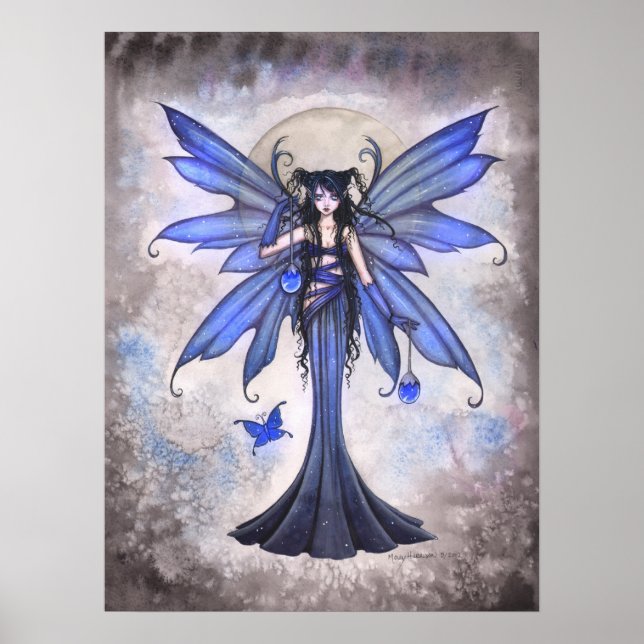 Poster Sweet Celeste Blue Fairy Imprimer par Molly Harris (Devant)