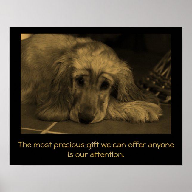 Poster Sweet Dog avec Citation Inspirationnelle. (Devant)