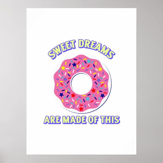 Poster Sweet donut rêve drôle (Devant)