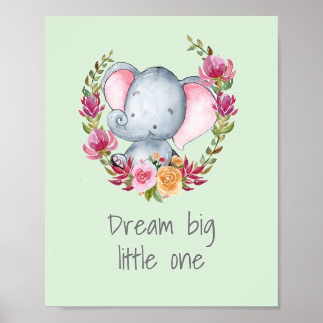 Poster Sweet Dream Grosse Watercolor Nursery (Devant)