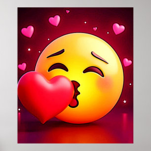 Poster Sweet Kiss Heart Emoji