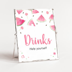 Poster Sweet Little Baby Watermelon Baby shower Boissons