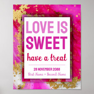 Poster Sweet Love Bat mitzvah Mariage Dessert Candy Bar