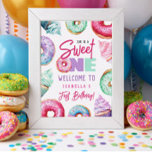 Sweet One Cute Doughnut Fille 1er anniversaire Bie
