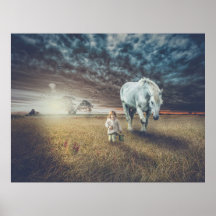 Sweet petite fille et son cheval "Meilleurs amis"