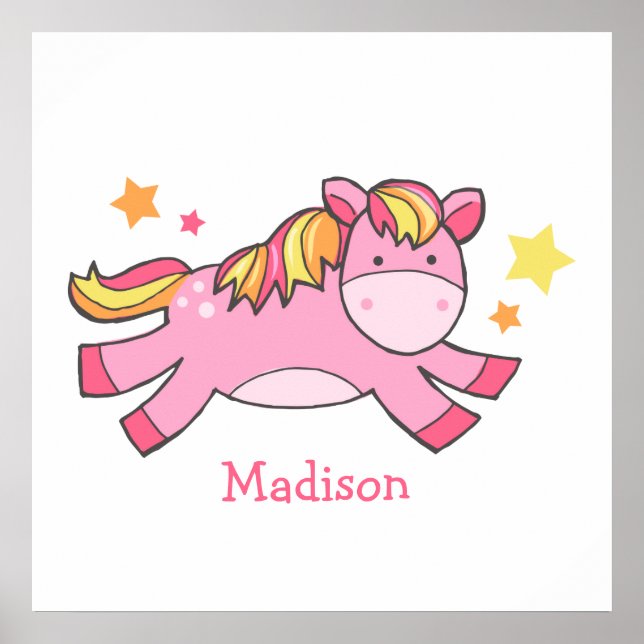 Poster Sweet Prancing Pony Baby Nursery (Devant)