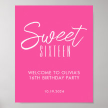 Sweet sixteen moderne rose 16e anniversaire bienve