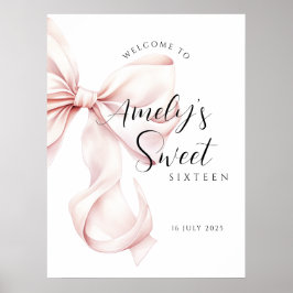 Poster Sweet sixteen rose Bow