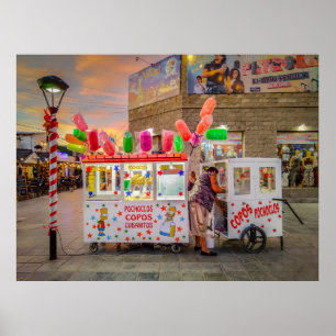 Poster Sweet Stalls, Las Grutas, Rio Negro, Argentine