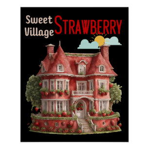 Poster Sweet Strawberry Village