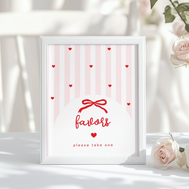 Poster Sweetheart Favors Valentines Baby Shower (Créateur téléchargé)