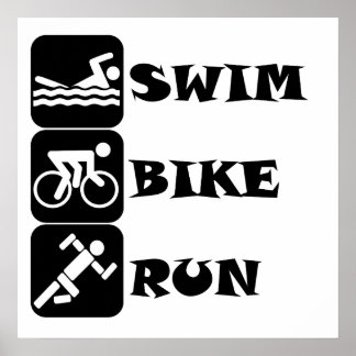 Poster Swim Bike