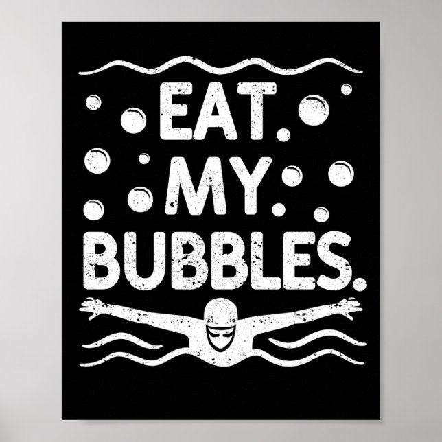 Poster Swimmer équipe de natation drôle amant de natation (Devant)