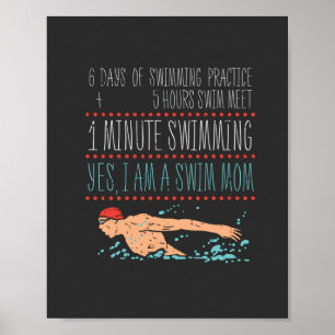 Poster Swimmimg Mom