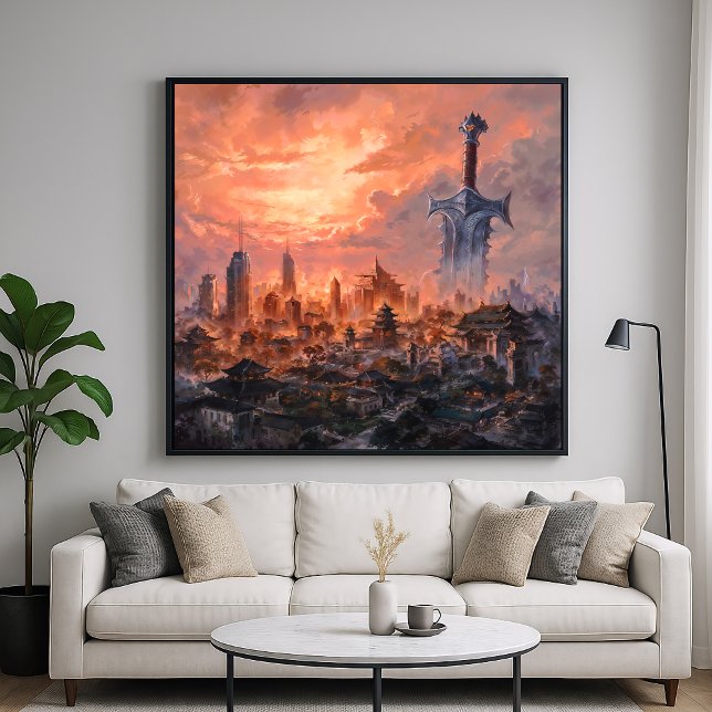 Poster Sword City - Mystical Imaginaire Art Design (Créateur téléchargé)