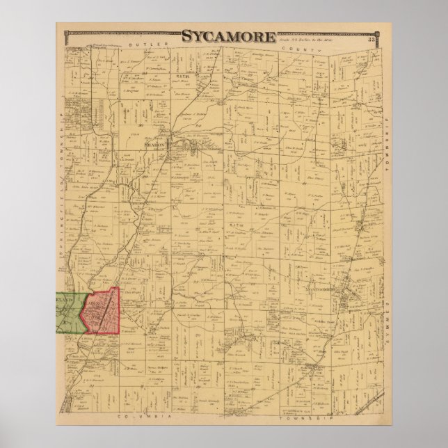 Poster Sycamore, Ohio (Devant)