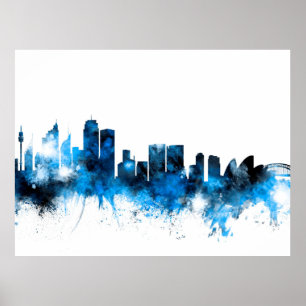 Poster Sydney Australia Skyline