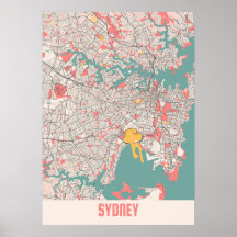 Sydney - Australie Chalk City Map