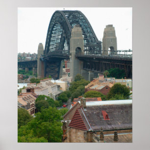 Poster Sydney, Australie. Pont de Harbour.