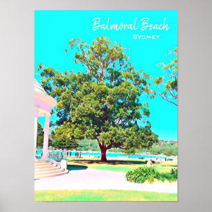 Poster Sydney Balmoral Beach blanc Rotunda