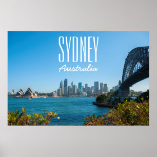 Poster Sydney Harbour Bridge & Opera House Skyline