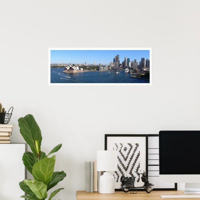 Poster Sydney Harbour, Opéra, Skyline, Panoramique (Bureau à domicile)