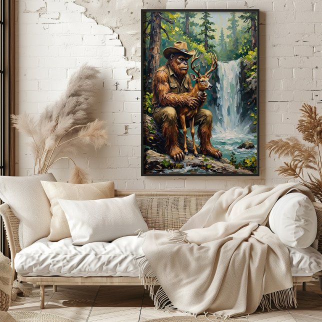 Poster Sylvan Sanctuary : Le doux Touch de Bigfoot (Créateur téléchargé)