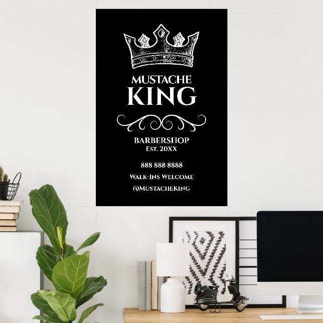 Poster Symbole 24x36 du roi de la Couronne blanche Mousta (Bureau à domicile)