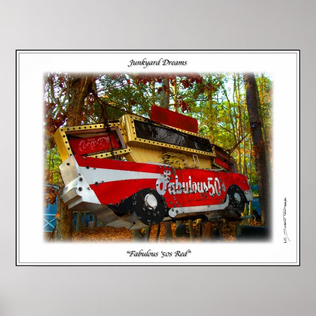 Poster SYMBOLE 57 Chevy Belair Fabuleux Cinquante Junkyar (Devant)
