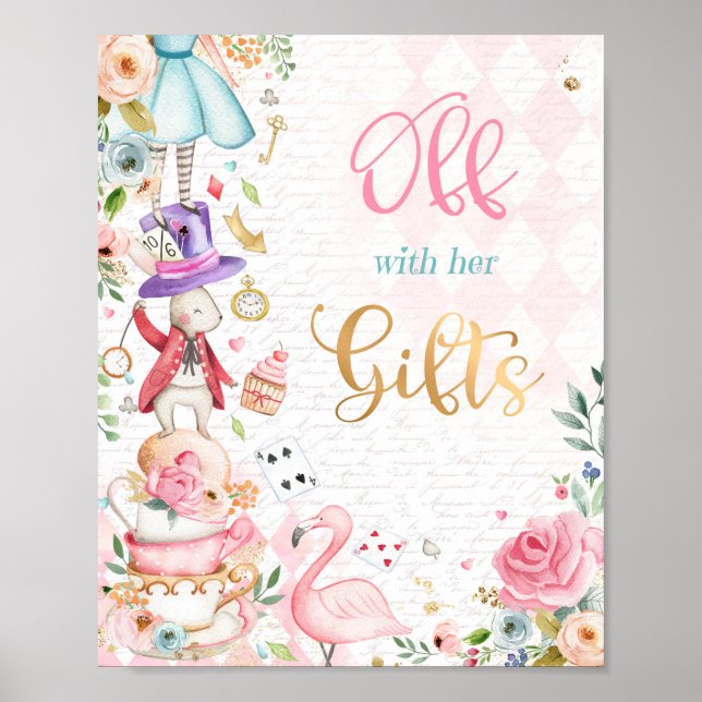 Poster Symbole Alice In Wonderland Anniversaire Cartes &  (Devant)
