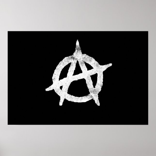 Poster symbole anarchique 'cercle a' (Devant)