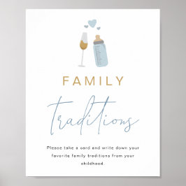 Poster Symbole ANDI Blue Poppin' Bouteilles Traditions fa