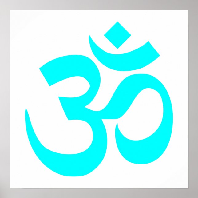 Poster Symbole Aqua Om (Devant)