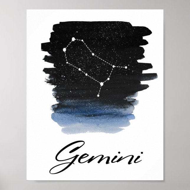 Poster Symbole astrologique de Gemini (Devant)