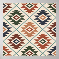 Symbole aztèque grand Motif stylisé