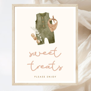 Poster Symbole Baby shower Boho Sweet Traitements