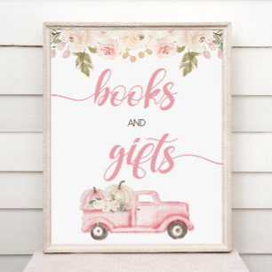 Poster Symbole Baby shower citrouille Livres Et Cadeaux