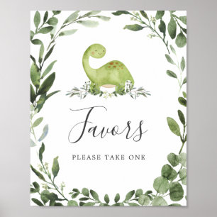 Poster Symbole Baby shower Dinosaur Faveurs