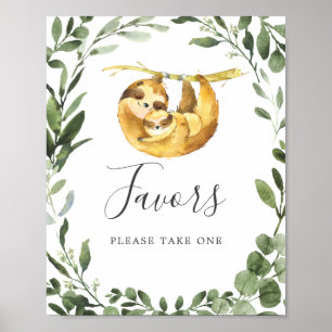 Poster Symbole Baby shower Favoris pour bébé maman
