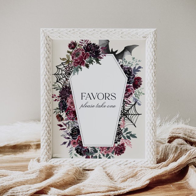 Poster Symbole Baby shower Halloween Cafin Faveurs (Créateur téléchargé)