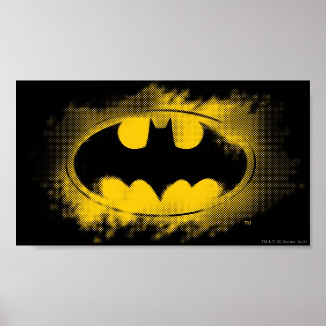 Poster Symbole Batman | Logo noir et jaune (Devant)